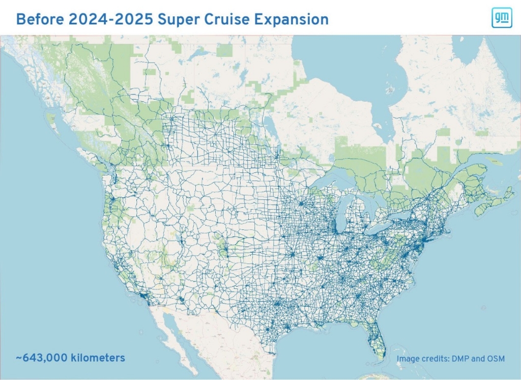 GM Expands Super Cruise Network to 750,000 Hands-Free Miles, Largest in North America