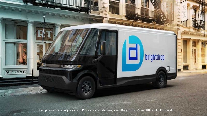 An All-Electric Zevo 600 Vehicle Driving to Deliver Goods and Services in the City