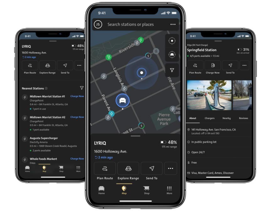 Surveillez l'écran d'état de charge dans l'application mobile du véhicule.